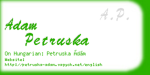 adam petruska business card